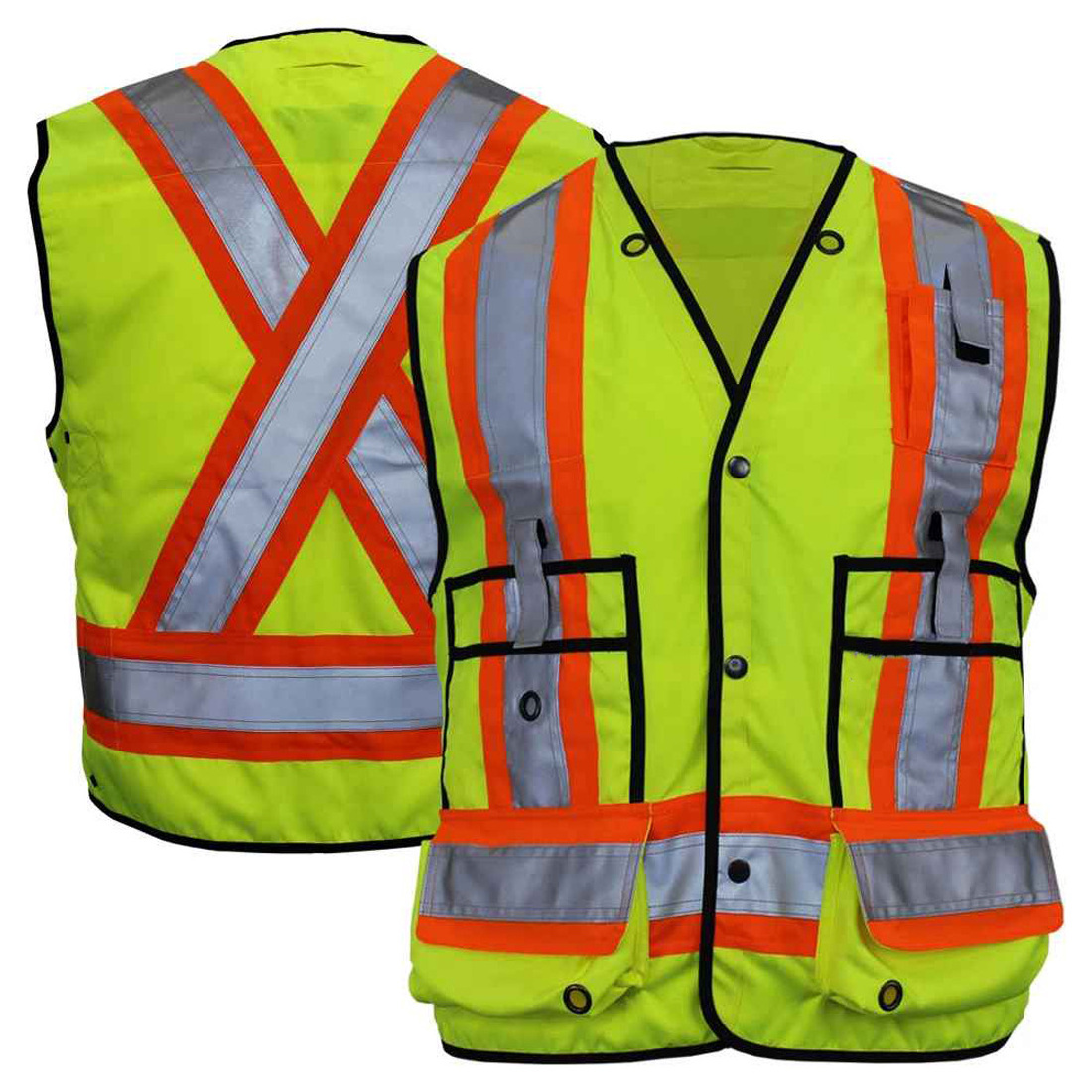 Road High Visibility Safety Reflection Vest Fluorescent Yellow Cheap 2024 Reflective vest Hi Vis Running Safety Worker Vests