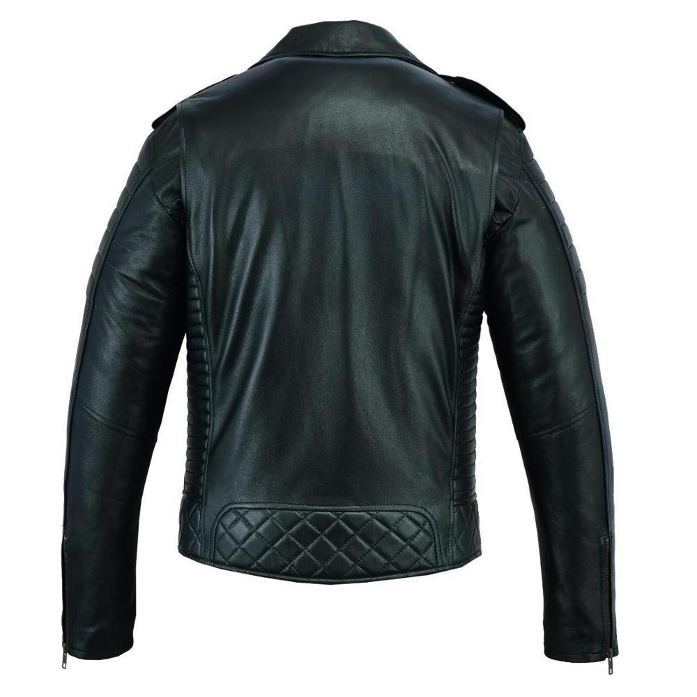 Factory Direct New Custom Genuine Leather Winter Zip Up Jackets Men Motorcycle Biker Casual Windbreaker Original Leather Jackets