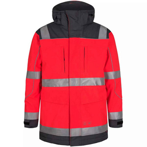 100% Polyester Hi Vis Rain wear Waterproof Rain Overall High Visibility Jackets 2024 Reflective Work Clothing Safety Jacket