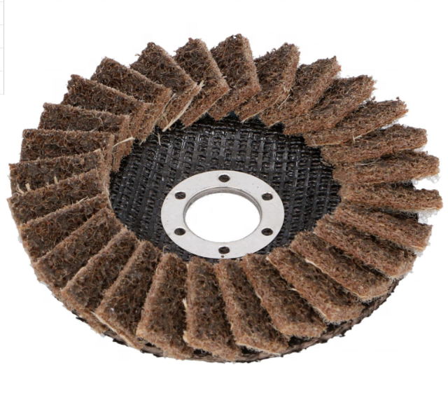 Abrasives Tools  115mm 125mm Non Woven Nylon Flap Disc For Steel And Stainless Steel Surface Condition Polishing