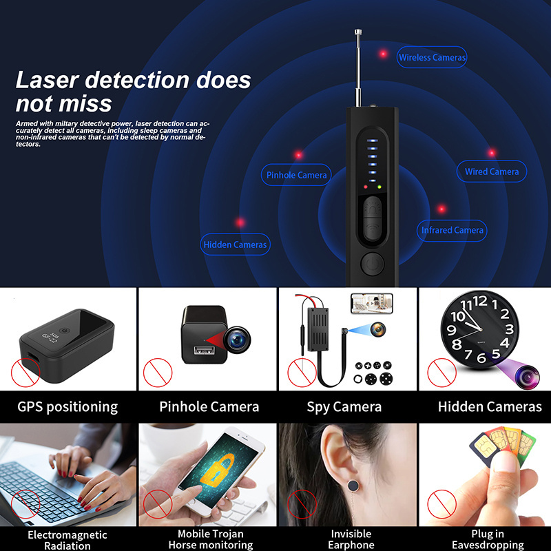 New Style gps Tracker anti Spy Detector anti Spy Hidden Camera Detector Pen RF Wireless Signal Scanner for Home Office privacy