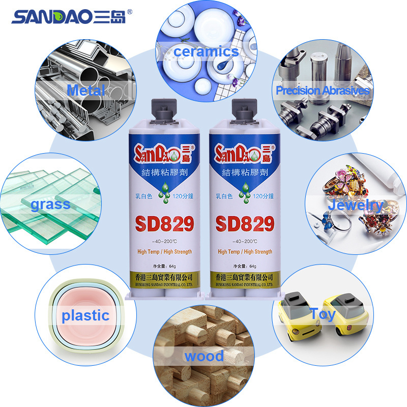 Hot Sale SD829 Curing Time 120 Minutes Milk White Glue Epoxy Resin Adhesive Ab Glue For Ceramic Metal Bonding