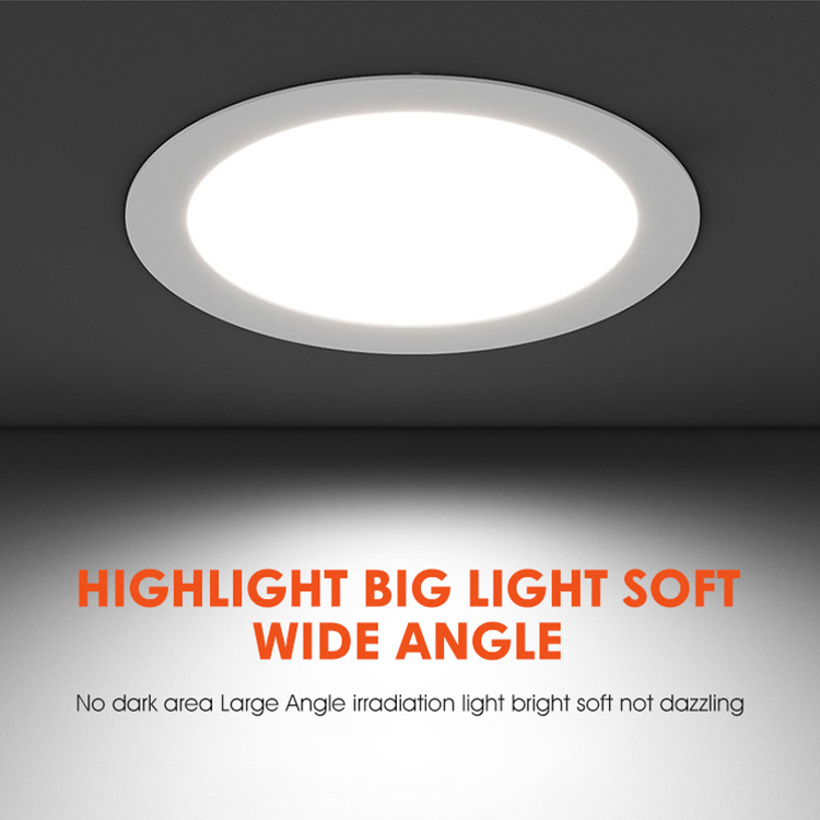 Sandeng Indoor Square Round Office Hotel Home Aluminum Recessed Ceiling Slim LED Panel Light