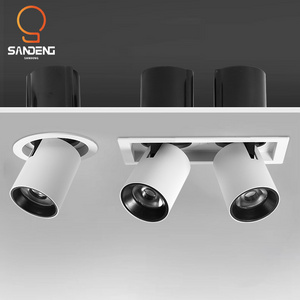 Sandeng New Product Indoor Beam Angle Design Round Square Aluminum Ceiling Recessed COB LED Spot Light