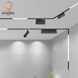 Sandeng High Brightness Indoor Office Home Hotel Aluminum Surface Mounted COB LED Magnetic Track Light