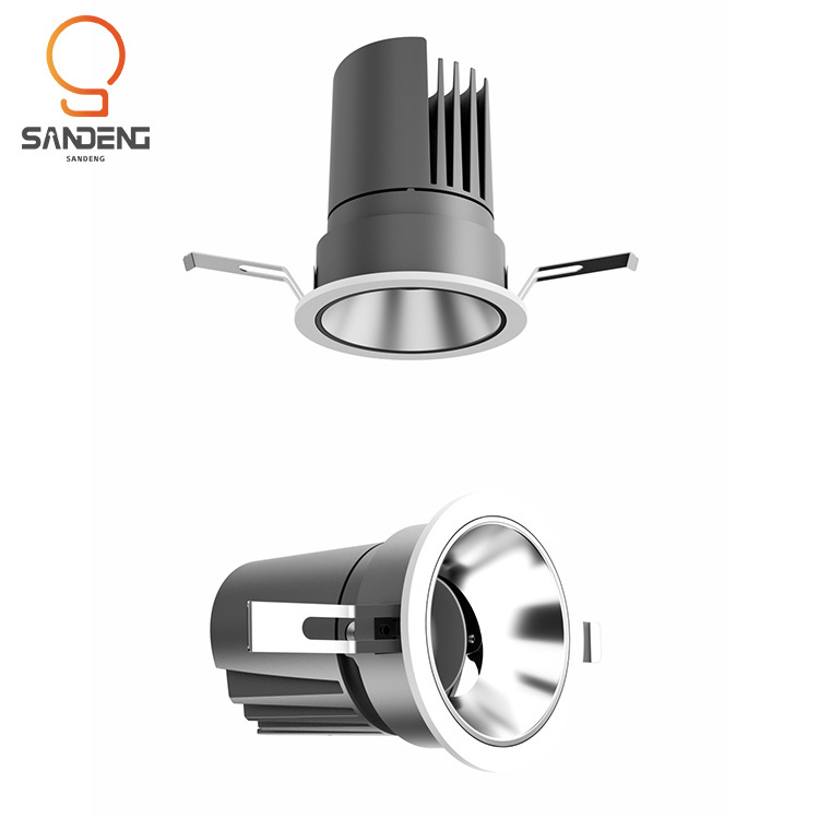 Sandeng Good Quality Anti Glare Adjustable Embedded Installation Cob Downlight Mall Office Led Spotlight