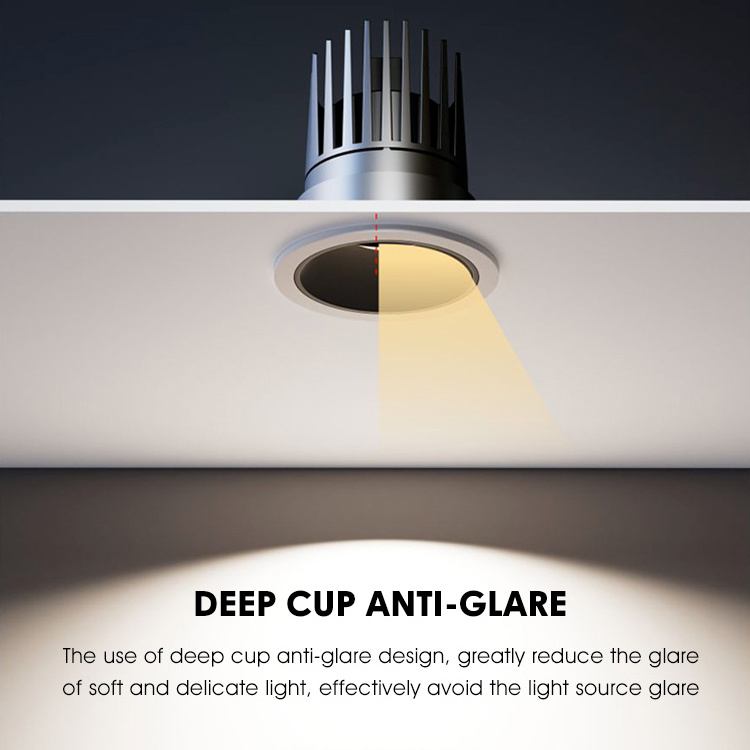 Sandeng New Design Anti Glare Design Aluminum Spot Lights Recessed Ceiling COB LED Spot Lamp