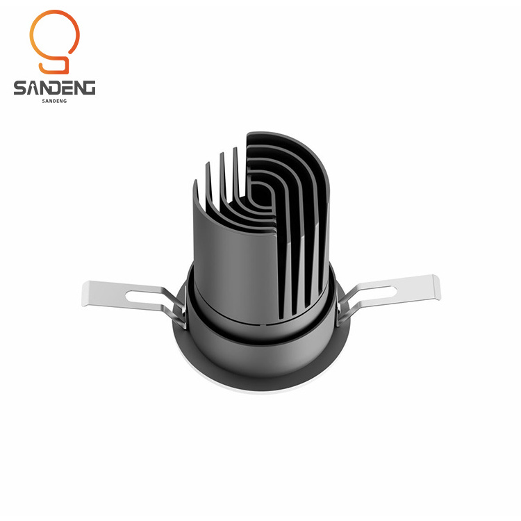 Sandeng Good Quality Anti Glare Adjustable Embedded Installation Cob Downlight Mall Office Led Spotlight