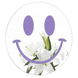 Cute  Girl Room Smiling Face Decorative Mirror Academy Style Smile purple Room Decoration Aesthetics Mirror Prep Room Decoration