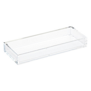 High Quality Rectangular Acrylic Tray With Insert Lucite Serving Tray