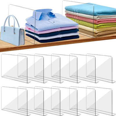 acrylic Shelf Dividers for Closet Organization Clear Acrylic Divider Organizer for Shelves Adjustable Shelving Separators