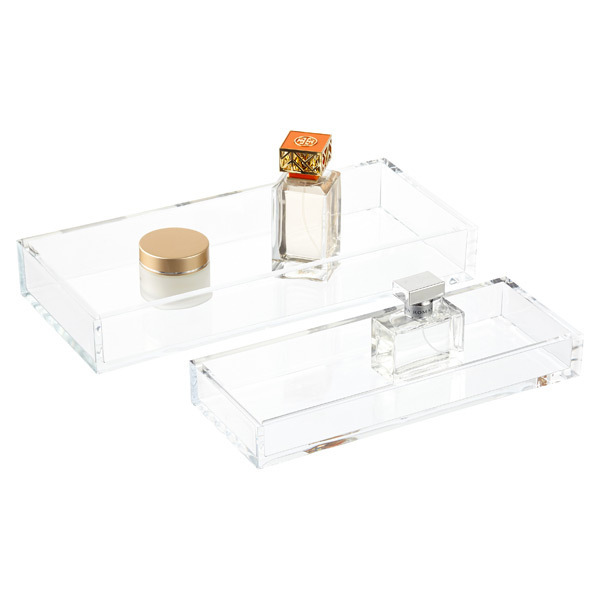 High Quality Rectangular Acrylic Tray With Insert Lucite Serving Tray