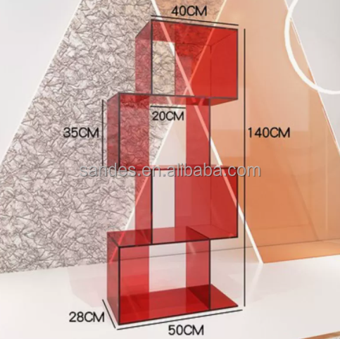 Multi Layers Acrylic shelf for Shoes Display