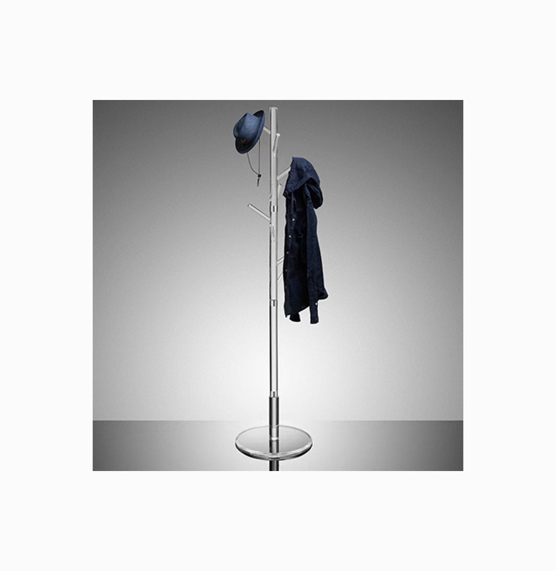 Transparent acrylic home floor-standing coat rack simple modern bedroom office personality creative hanger