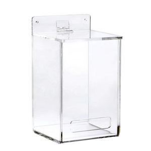 Acrylic Wall-Mount Container for Glove Hairnet Covers Laboratory Kitchen Restaurant Organizing Storage Box Shoes Cover Dispenser