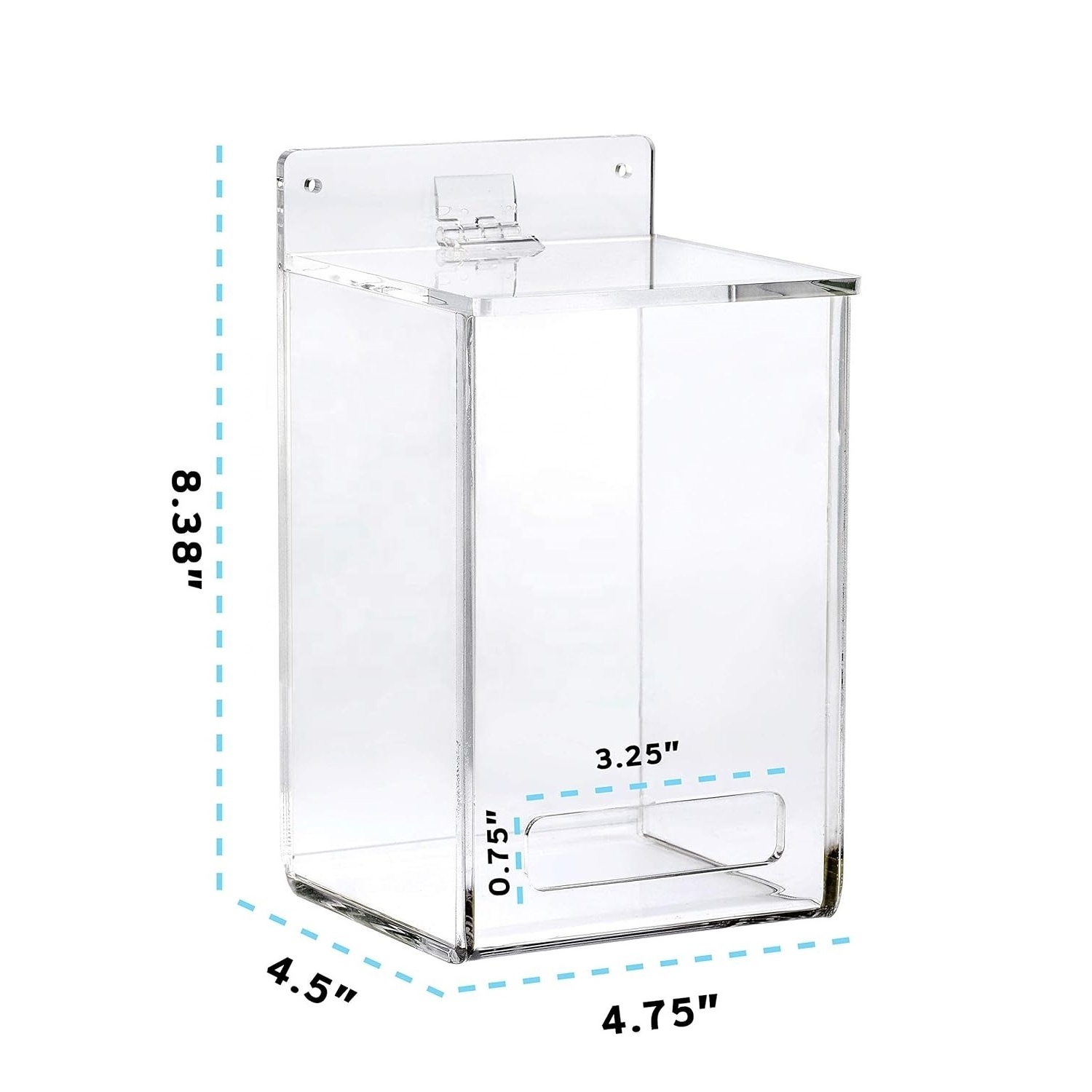 Acrylic Wall-Mount Container for Glove Hairnet Covers Laboratory Kitchen Restaurant Organizing Storage Box Shoes Cover Dispenser