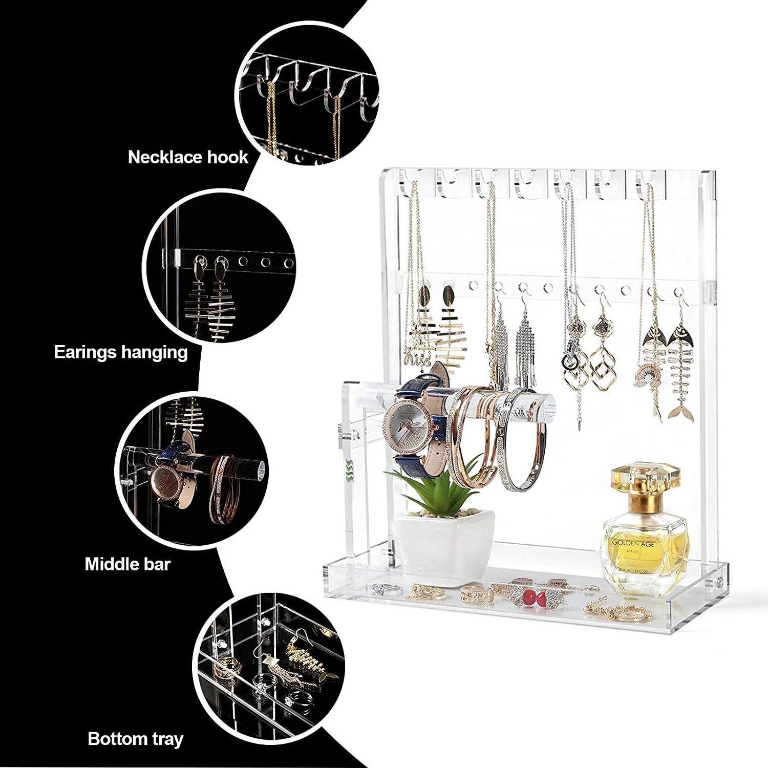 Acrylic Jewelry Display Tower