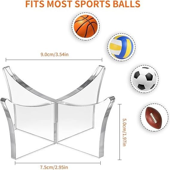 Acrylic Ball Display Stand holder for Football Basketball Soccer Ball