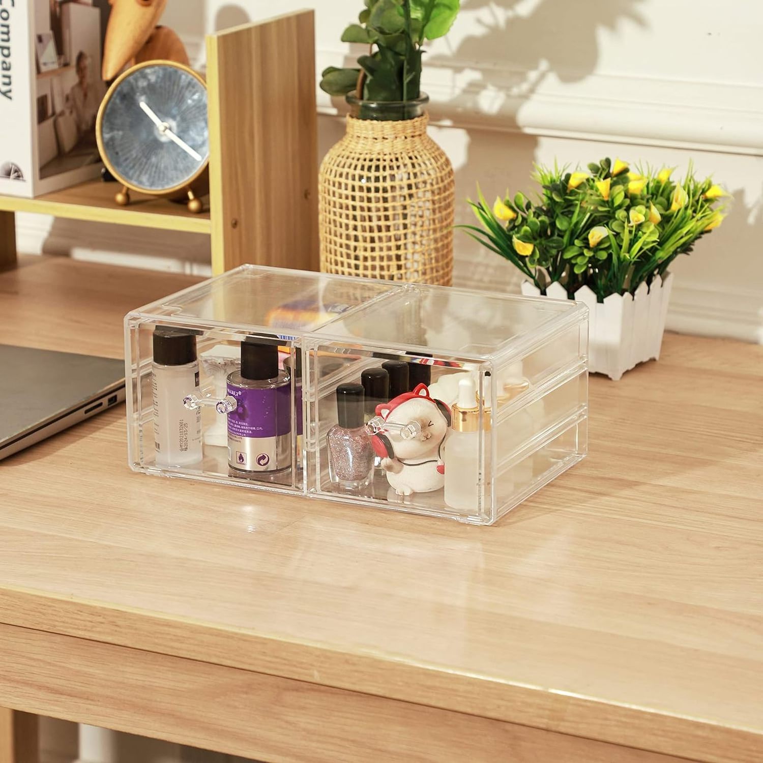 Acrylic  Containers With 6 Drawers Bathroom Organizers And Storage For Jewelry Hair Accessories Nail Polish Lipstick Make up