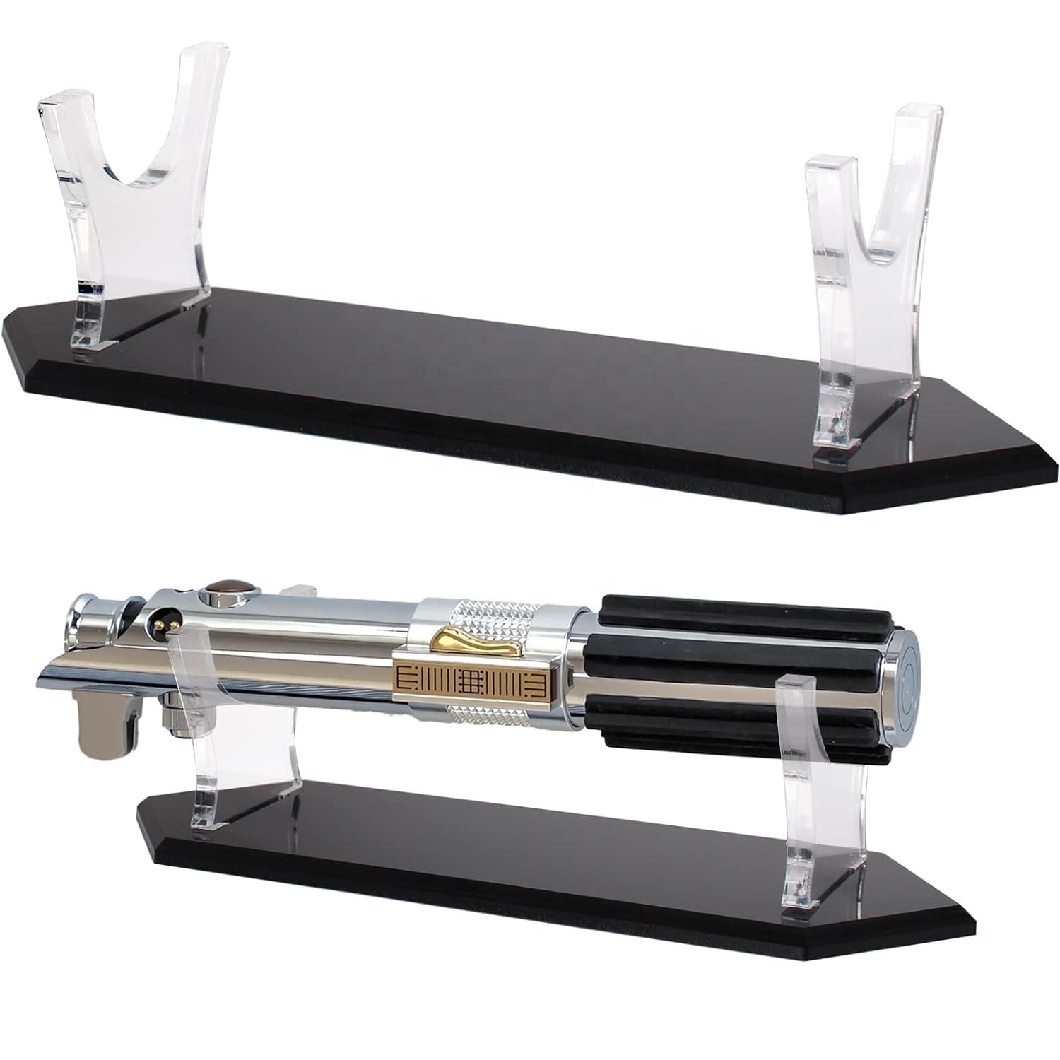 Clear Acrylic Lightsaber Stand With Black Base Desktop Sword Holder For Living Room Pens Wands Daggers Decorative Display Racks