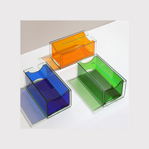 Colorful acrylic tissue box color living room room hotel KTV pumping creative simple paper box European tissue box