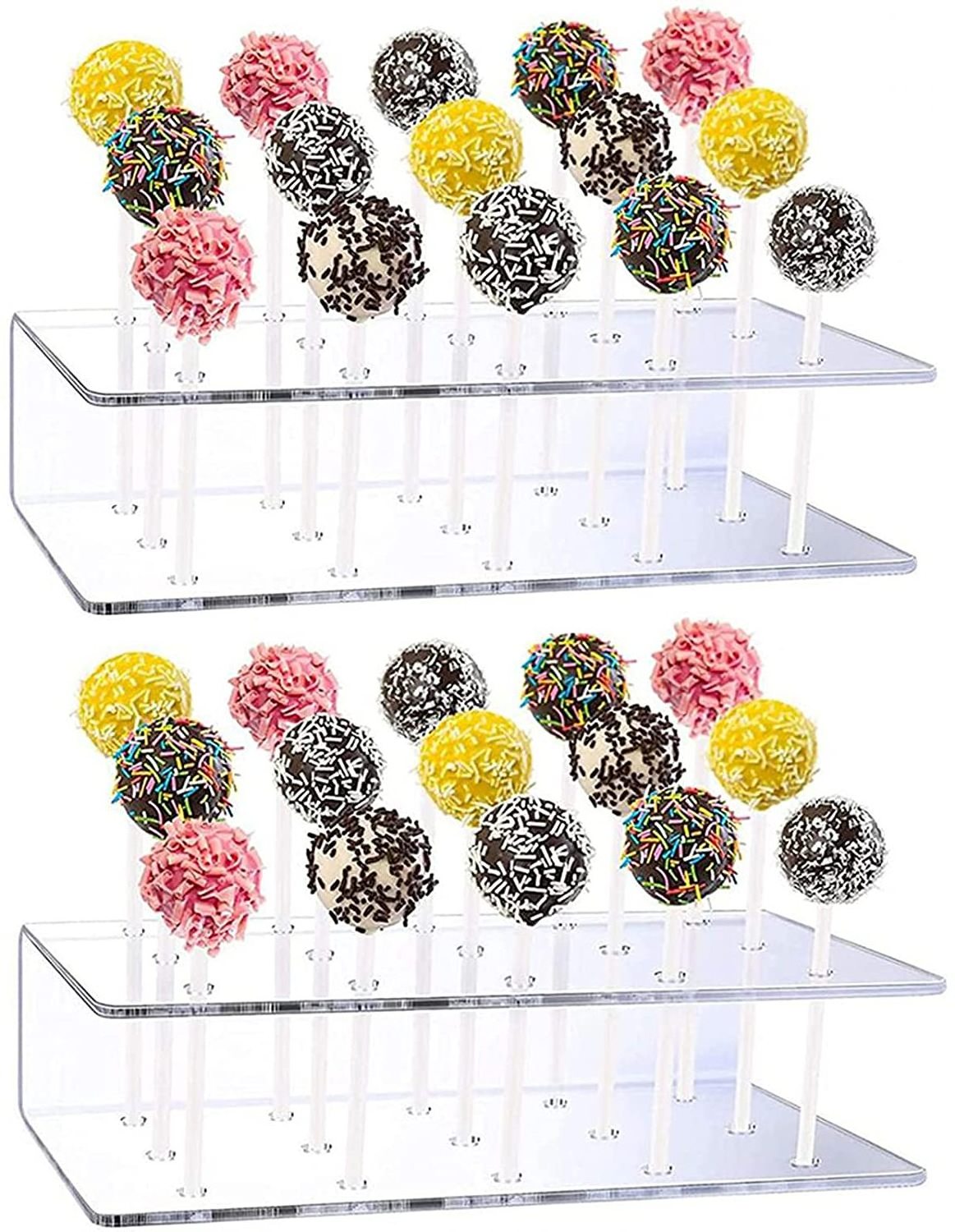 Clear Acrylic Lollipop Holder with 15 Holes Acrylic Lollipop Stand Cake Pop Holder Display Rack Acrylic Cake Pop Display Stand