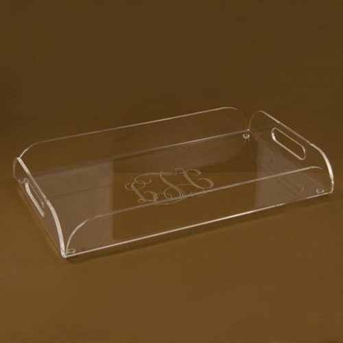 High Quality Rectangular Acrylic Tray With Insert Lucite Serving Tray