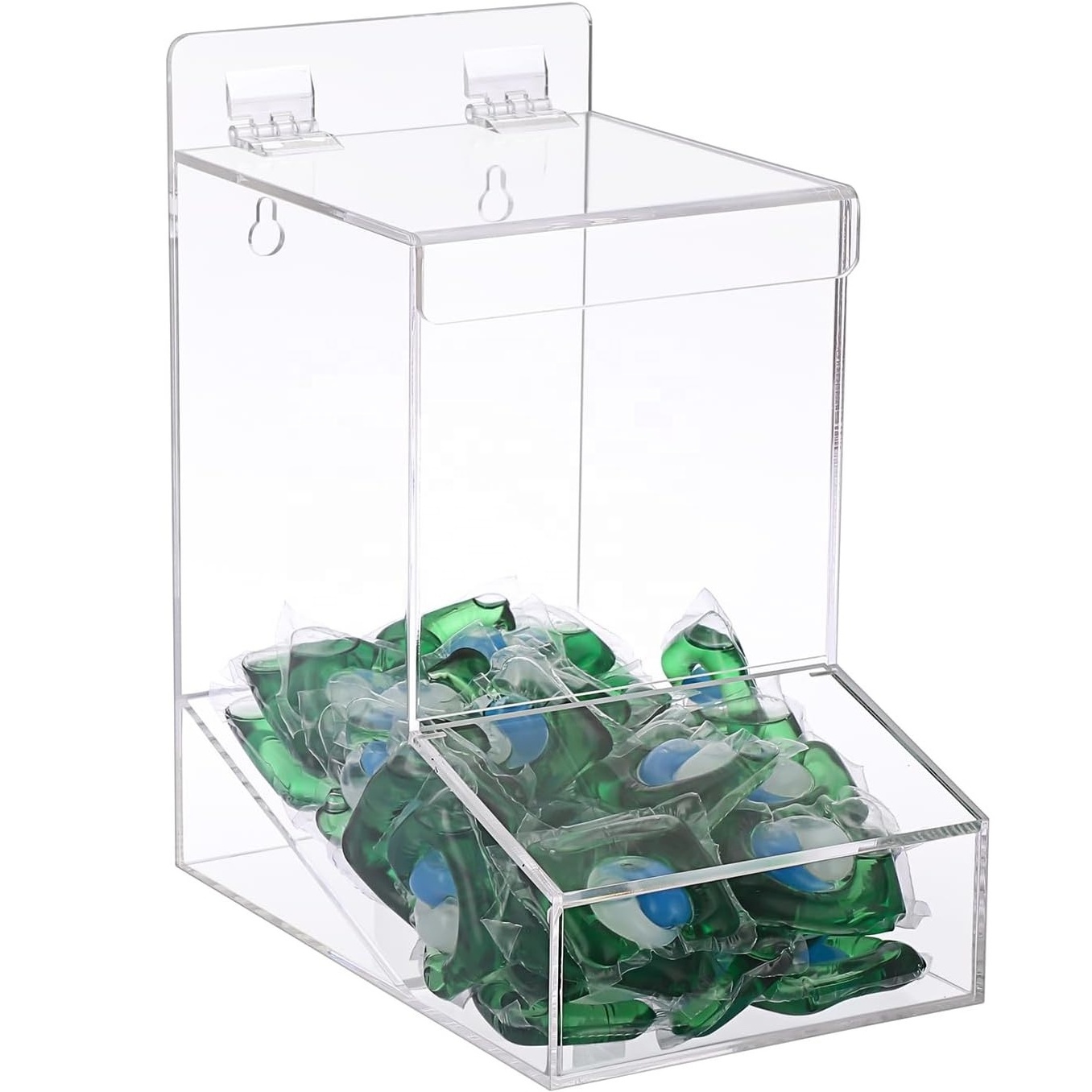 Acrylic Dispenser Countertop Container For Candy Shoe Covers Golf Hairnets Earplug Laundry Pod With Lid For Laundry Room Pantry