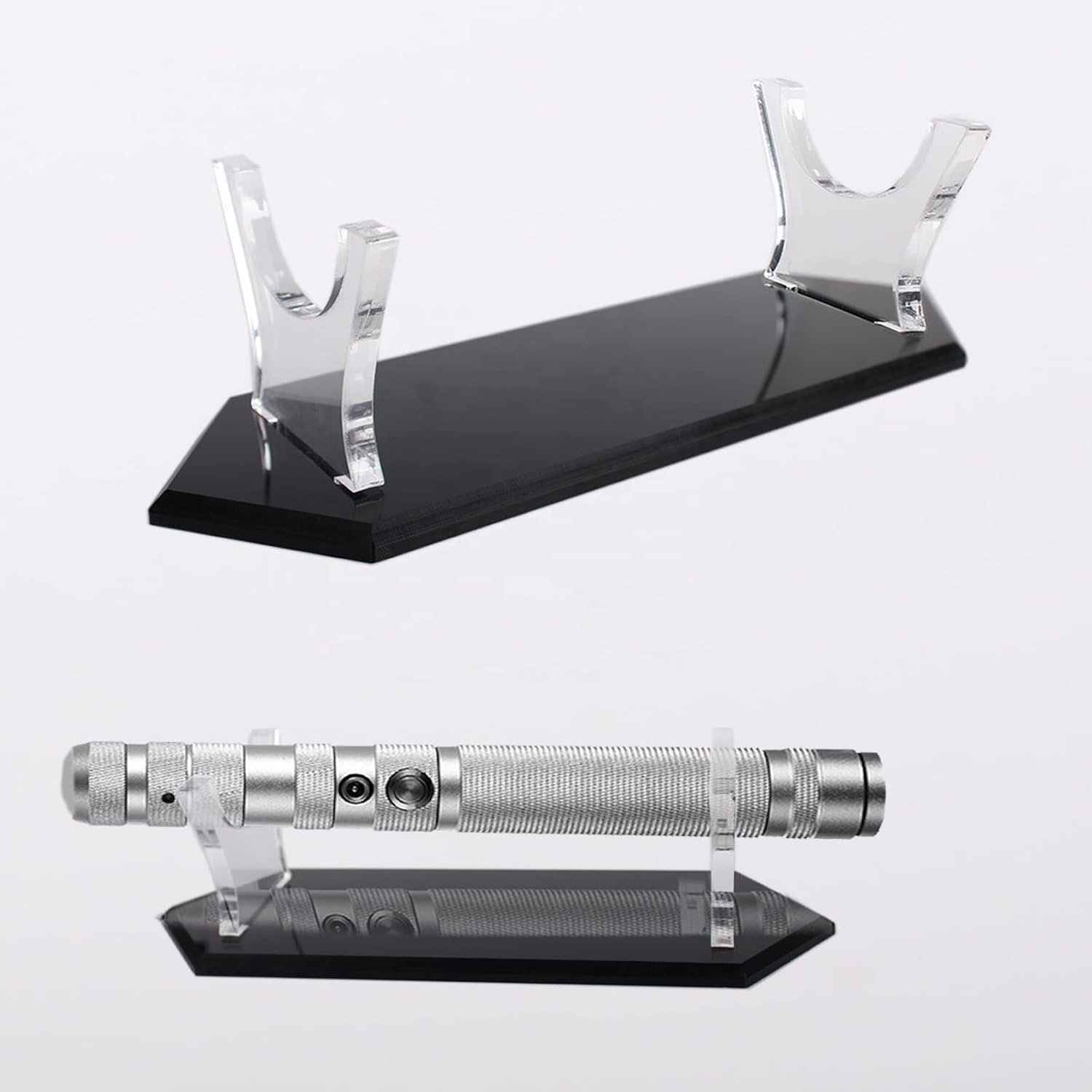 Clear Acrylic Lightsaber Stand With Black Base Desktop Sword Holder For Living Room Pens Wands Daggers Decorative Display Racks