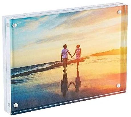 Acrylic Photo Frame - Collage Stand for Family Photographs Clear Picture Frames Plastic for Office Desk