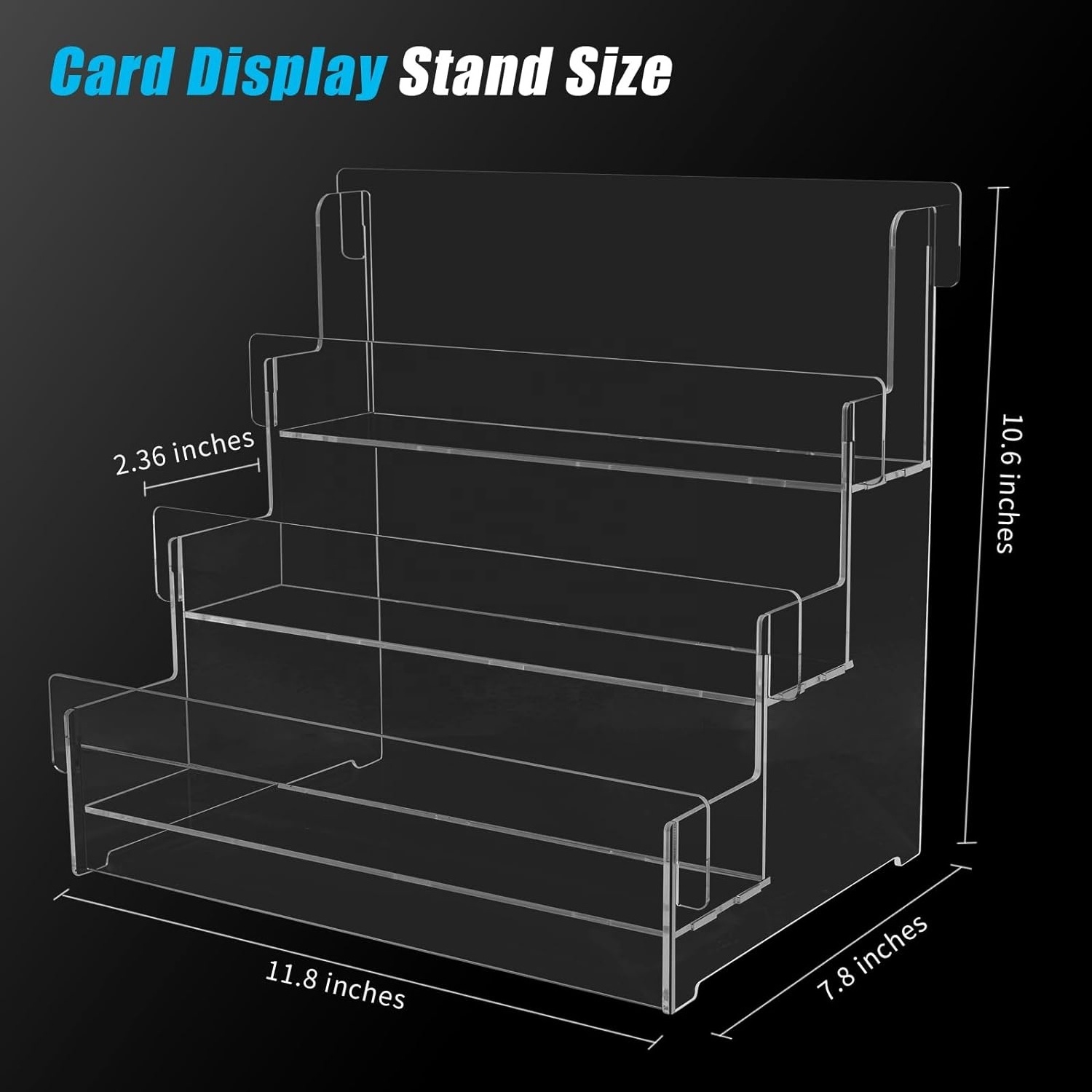 Acrylic Card Holder Sticker Display For Vendors Postcard Retail Racks For Desk Counter Business Cards Mails Stamp Pads Organizer