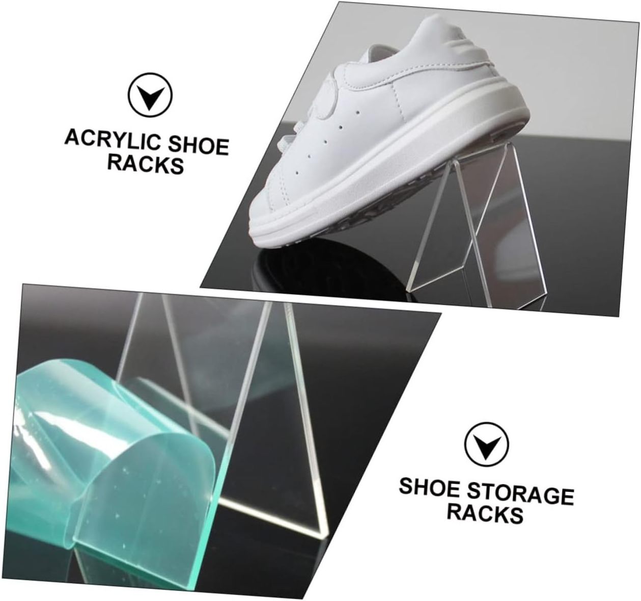 4pcs Acrylic Locker Shoe Rack Sports Shoes Display Shelf Stand Bracket Book Display Stand Board Shoe Storage Rack Display