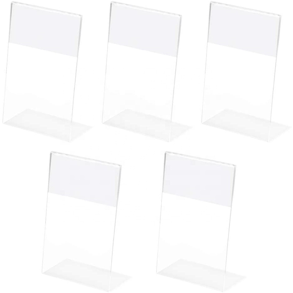 A4 Sign Holder Acrylic Presentation Holders Transparent Stands Acrylic Display Rack to Keep Bags PMMA Jewelry Holder Acceptable