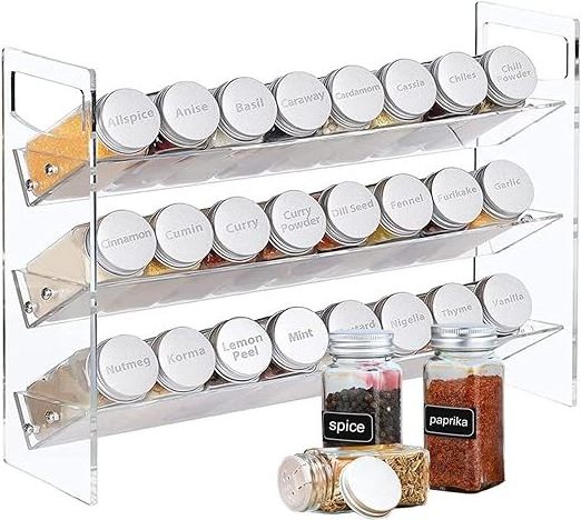 Acrylic Spice Rack 3 Tier Spice Rack Organizer for Cabinet Cabinet Storage and Spice Organizer for Kitchen Bathroom Bedroom