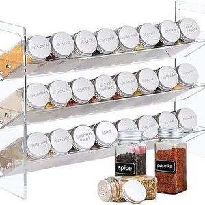 Acrylic Spice Rack 3 Tier Spice Rack Organizer for Cabinet Cabinet Storage and Spice Organizer for Kitchen Bathroom Bedroom