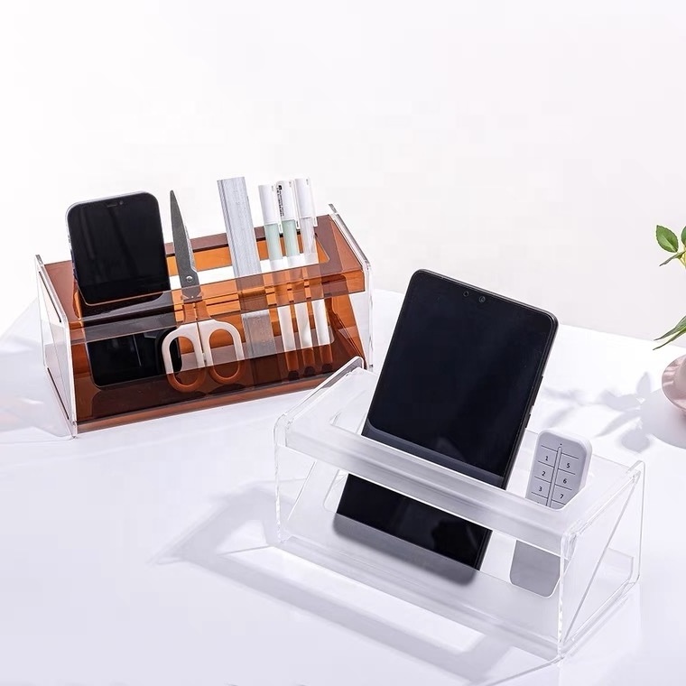 Acrylic coffee table remote control storage rack light luxury creative multi-functional transparent desktop display rack