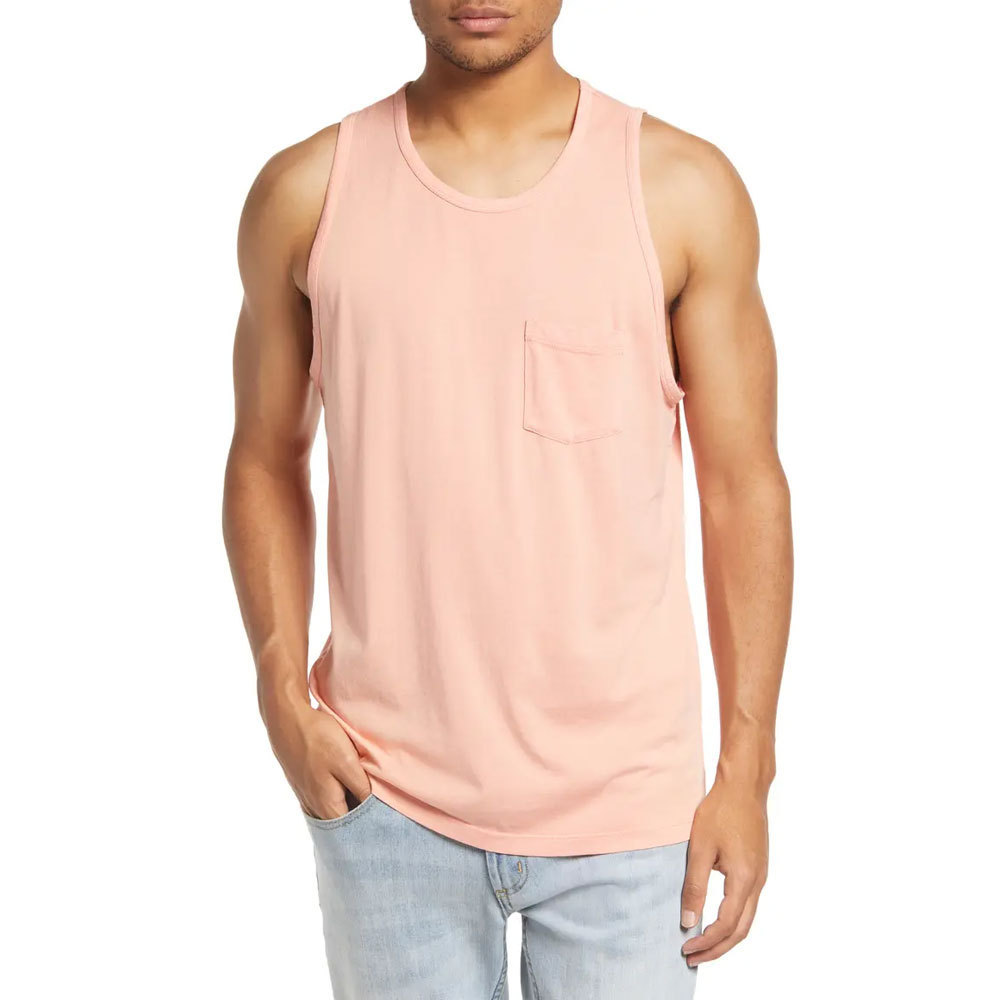 Factory custom wholesale men's ribbed tank top 100% cotton blank gym tank top men plain cotton new fitness vest