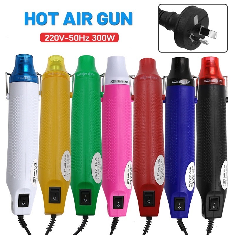 Mini Hot Air Gun, 110V 300W Portable Heat Shrink Gun for Embossing Wrapping Paint Drying Crafts Electronics DIY