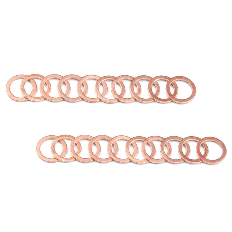 sundimo Factory Stock Copper Flat Gasket M4-M28  Flat Washers Flat Ring Seal Kit Copper washer Copper Flat Gasket