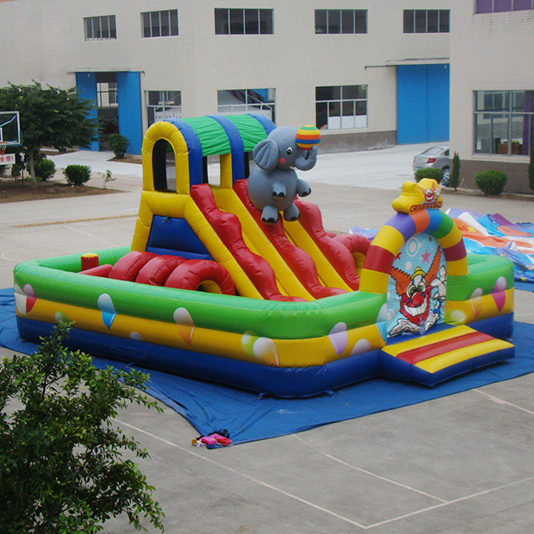 Inflatable bouncer jumping castle commercial kids playground obstacle toboggan gonflable bouncy water slide combo bounce house