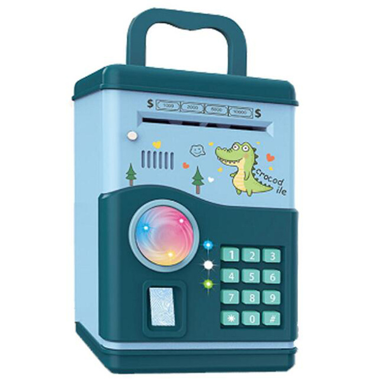 Multi-function Auto-rolling Money Password Safe Kids Birthday Gift Safe Deposit Atm Machine Mini Creative Atm Toy Piggy Bank