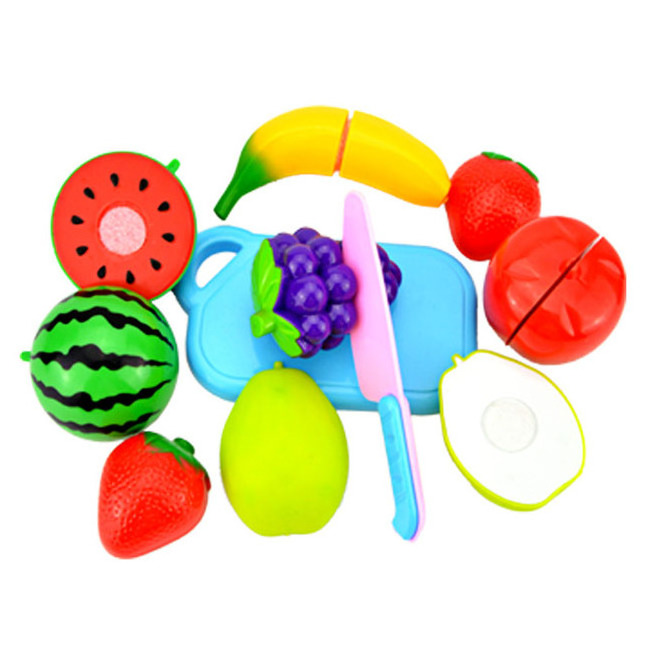 Kids Happy Home Cultivate Early Learning Educational Pretend Play Simulation Kitchen Refrigerator Fruit Food Toys Cooking Set