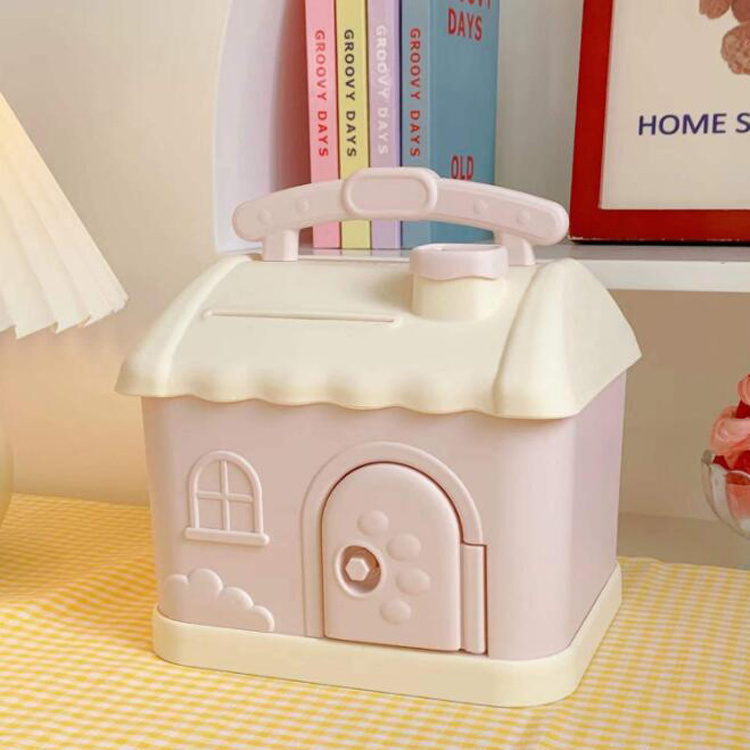 Custom Novelty Children Saving Money Box Password Lock Coin Bank Creative Painted Atm Children's Toy Piggy Bank