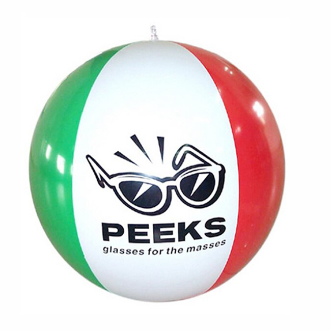 Beach Tennis Ball Custom With Logo Printing PVC Big Inflatable Water Beach Balls For People