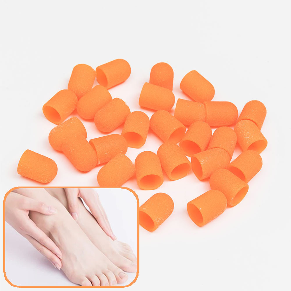 Multicolor Professional Nail Polishing Cap Foot Care Nail Grinding Tool Grinding Cap Cuticle Pedicure Feet Nail Treatment