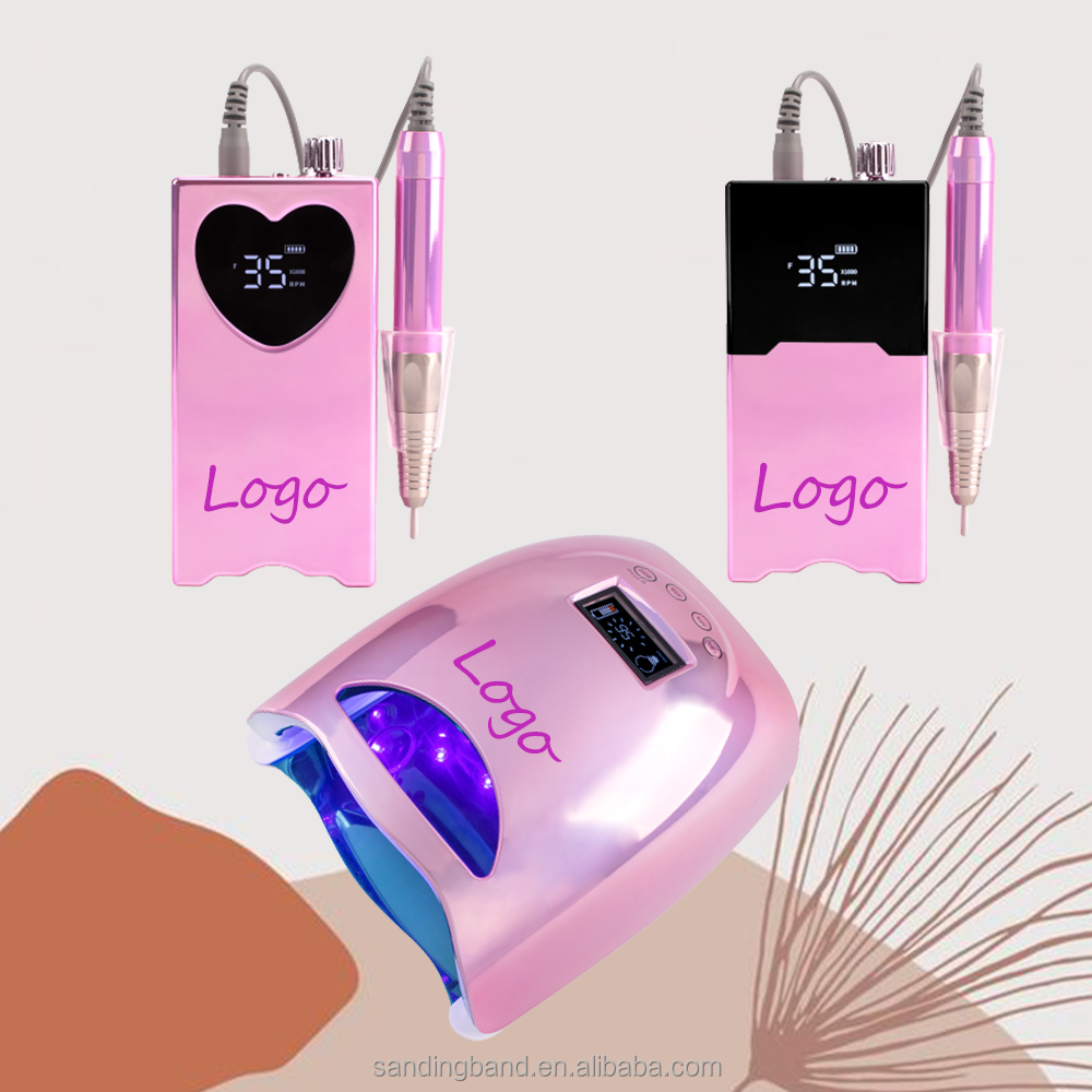 Custom Logo Rechargeable Battery Brushless Electric Nail Drill Machine 35000rpm Professional Drill Set For Manicure Pedicure