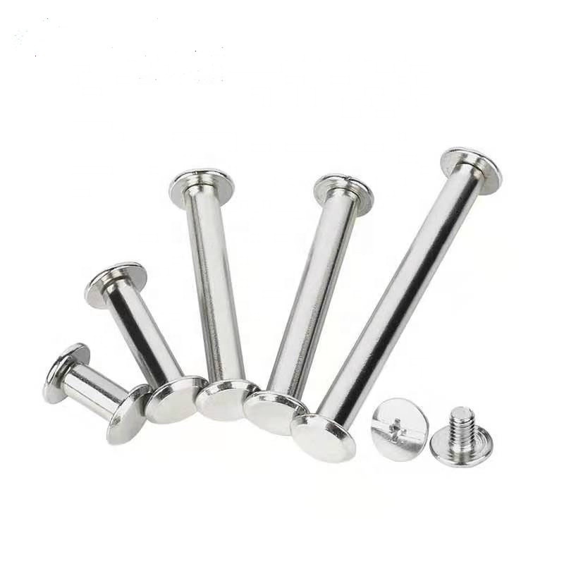 Factory price customized m5 m4 m3 round head stainless steel chicago binding  screws