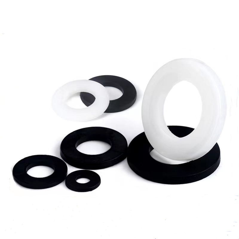 Wholesale m3 m4 m6 m8 m10 m12 POM PA66 white black plastic shims plastic washers nylon plain flat washer