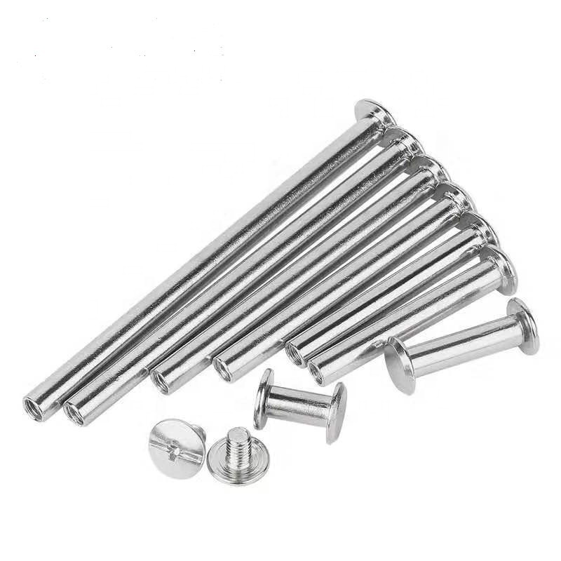 Factory price customized m5 m4 m3 round head stainless steel chicago binding  screws