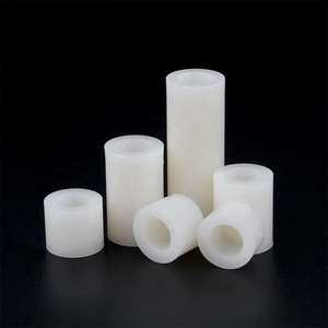 In stock white black unthreaded cylindrical POM/PE/NYLON/ABS/PVC/Polyamide plastic spacer